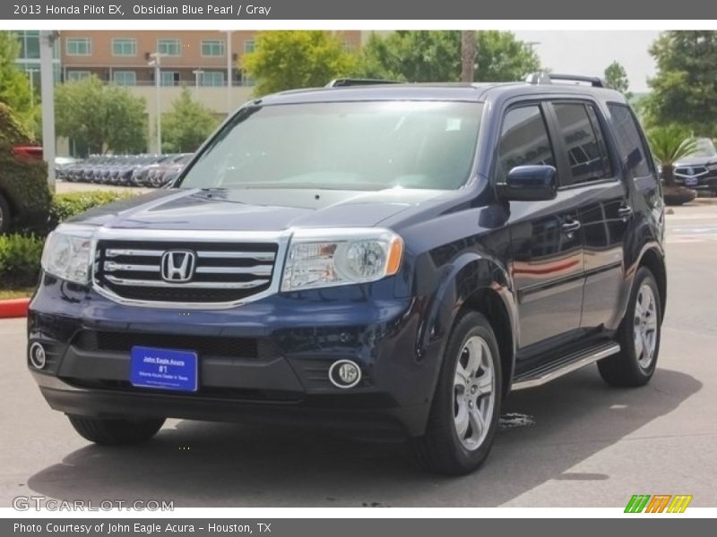 Obsidian Blue Pearl / Gray 2013 Honda Pilot EX