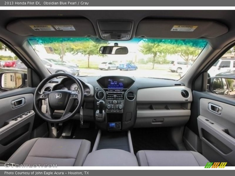 Obsidian Blue Pearl / Gray 2013 Honda Pilot EX