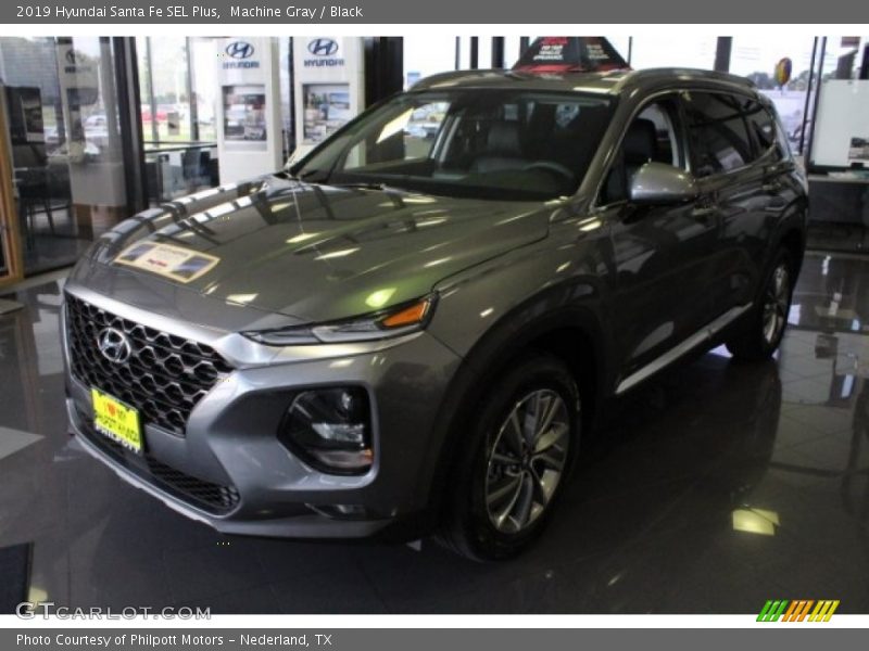 Machine Gray / Black 2019 Hyundai Santa Fe SEL Plus