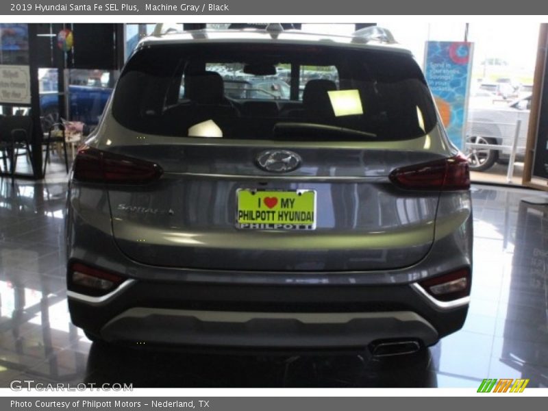 Machine Gray / Black 2019 Hyundai Santa Fe SEL Plus