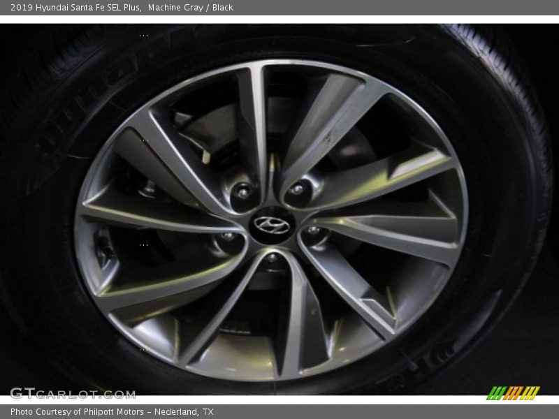 Machine Gray / Black 2019 Hyundai Santa Fe SEL Plus