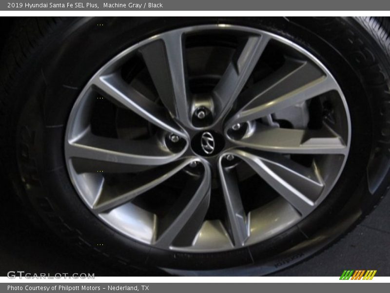 Machine Gray / Black 2019 Hyundai Santa Fe SEL Plus