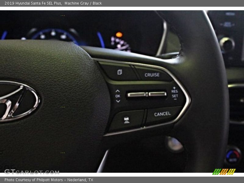 Machine Gray / Black 2019 Hyundai Santa Fe SEL Plus