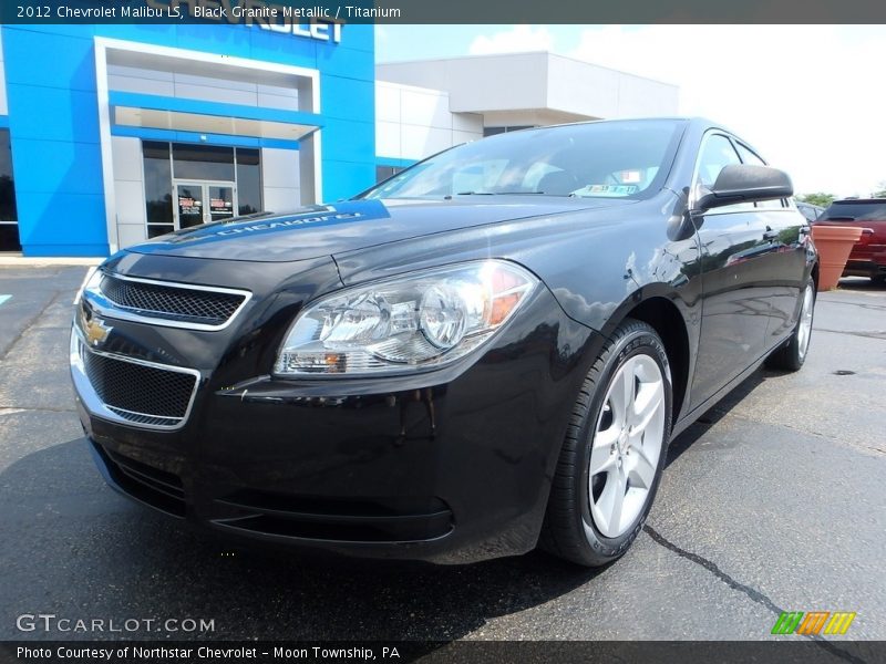 Black Granite Metallic / Titanium 2012 Chevrolet Malibu LS