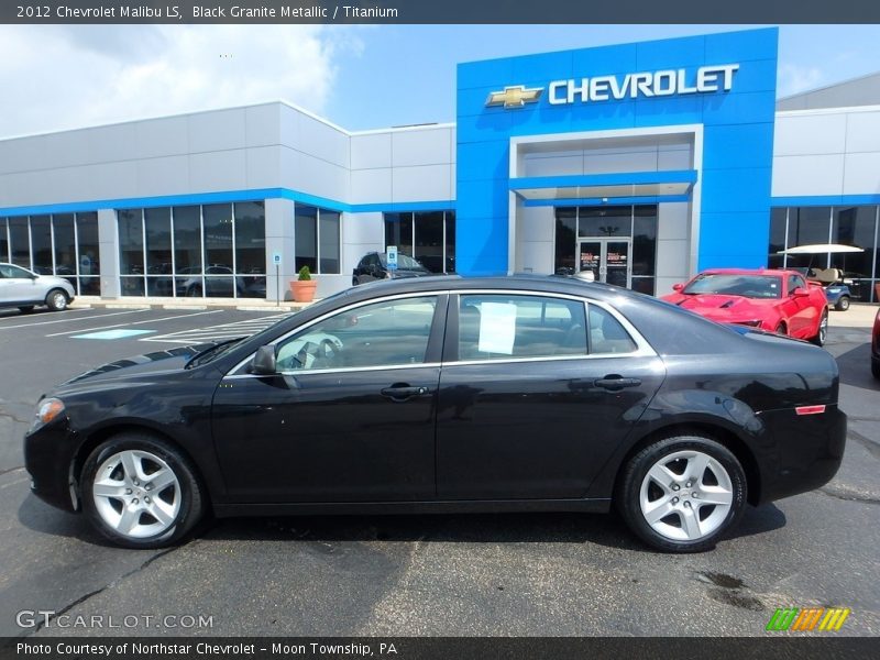 Black Granite Metallic / Titanium 2012 Chevrolet Malibu LS
