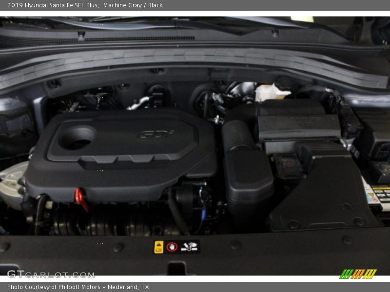 Machine Gray / Black 2019 Hyundai Santa Fe SEL Plus