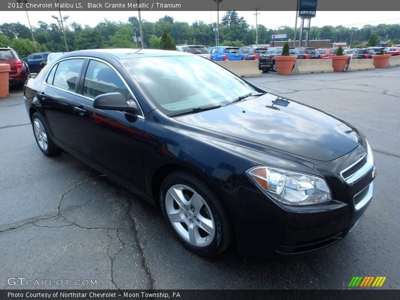 Black Granite Metallic / Titanium 2012 Chevrolet Malibu LS