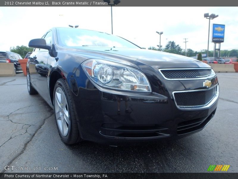 Black Granite Metallic / Titanium 2012 Chevrolet Malibu LS