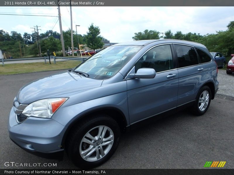 Glacier Blue Metallic / Gray 2011 Honda CR-V EX-L 4WD