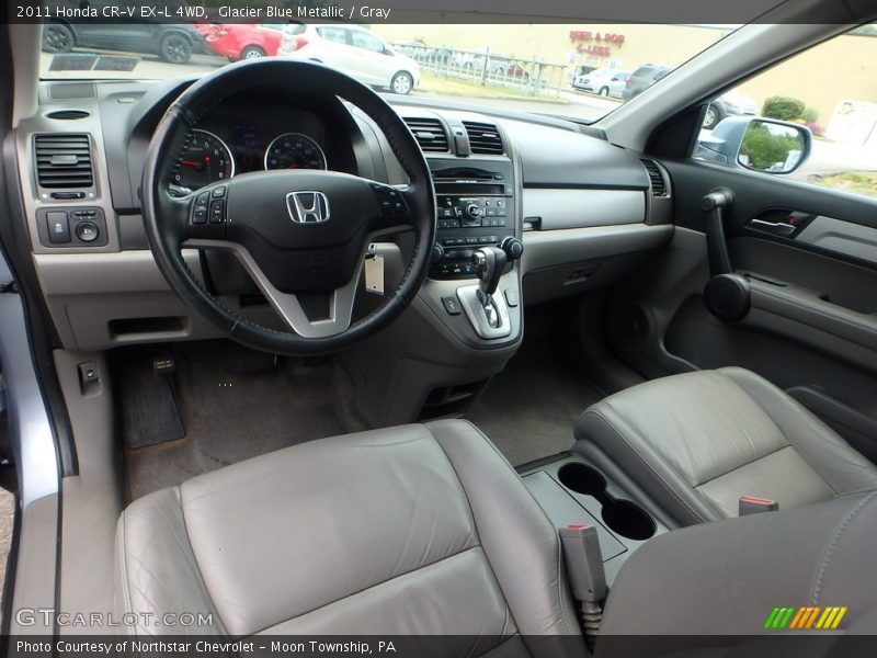 Glacier Blue Metallic / Gray 2011 Honda CR-V EX-L 4WD