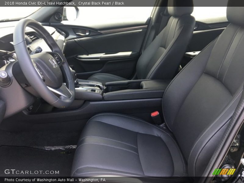 Crystal Black Pearl / Black 2018 Honda Civic EX-L Navi Hatchback