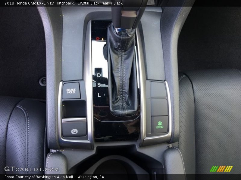 Crystal Black Pearl / Black 2018 Honda Civic EX-L Navi Hatchback