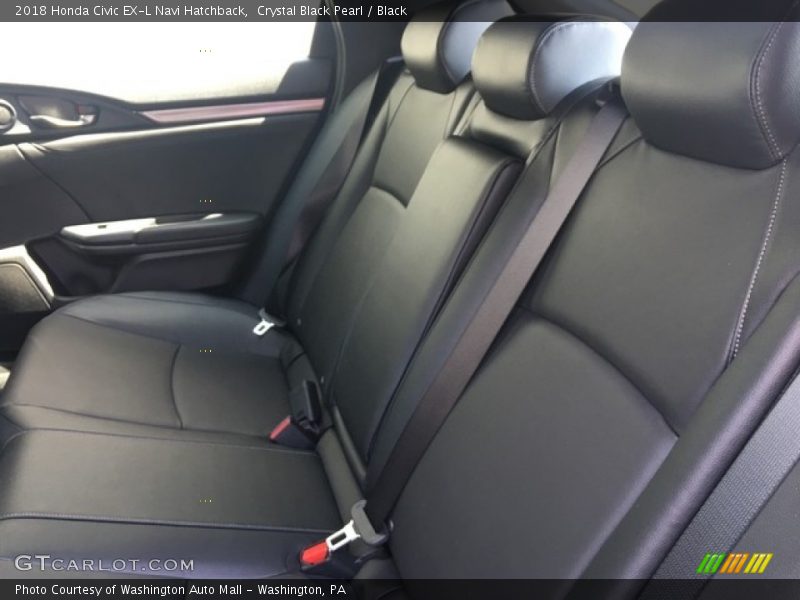 Crystal Black Pearl / Black 2018 Honda Civic EX-L Navi Hatchback