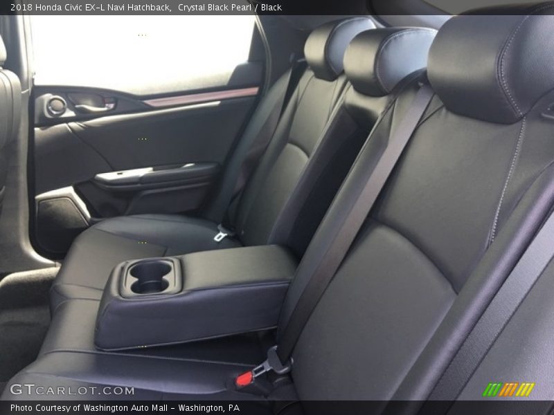 Crystal Black Pearl / Black 2018 Honda Civic EX-L Navi Hatchback