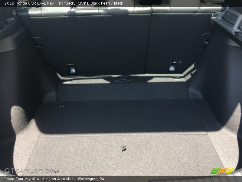 Crystal Black Pearl / Black 2018 Honda Civic EX-L Navi Hatchback