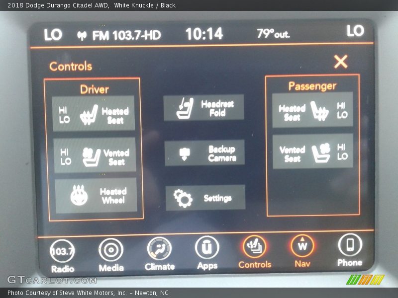Controls of 2018 Durango Citadel AWD