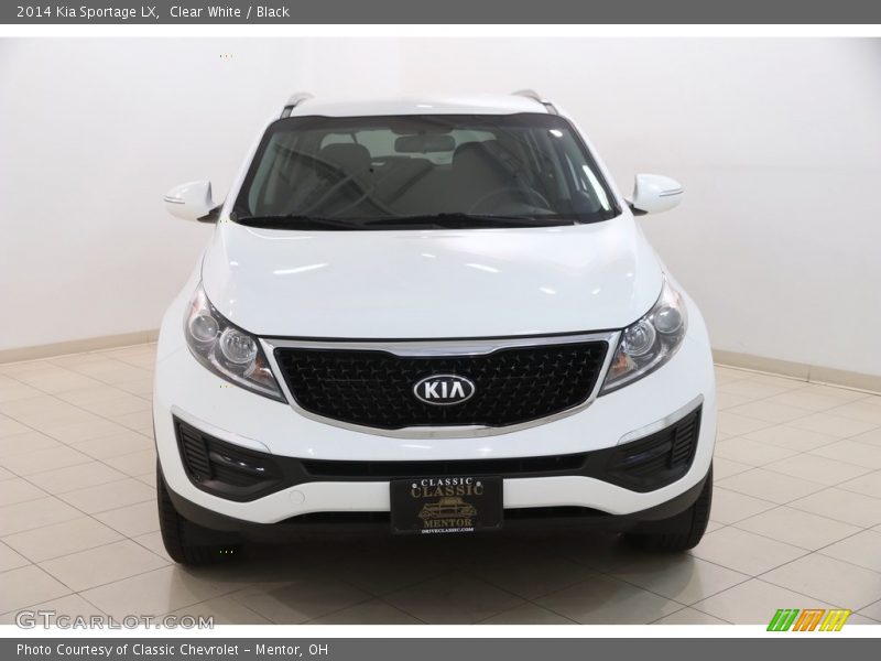 Clear White / Black 2014 Kia Sportage LX