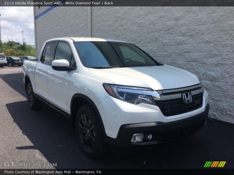 White Diamond Pearl / Black 2019 Honda Ridgeline Sport AWD