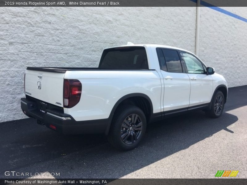 White Diamond Pearl / Black 2019 Honda Ridgeline Sport AWD