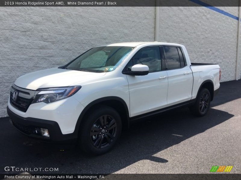 White Diamond Pearl / Black 2019 Honda Ridgeline Sport AWD