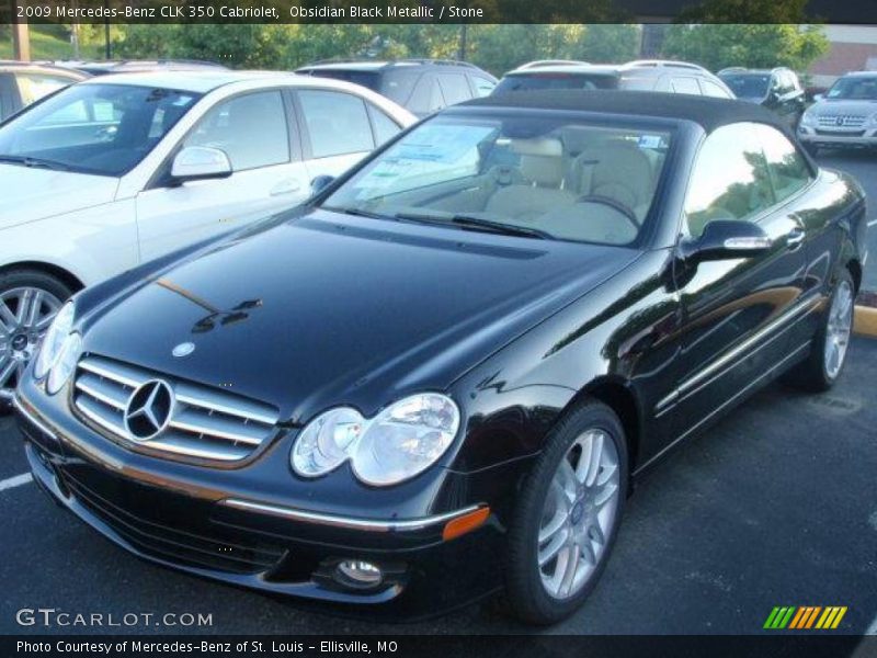 Obsidian Black Metallic / Stone 2009 Mercedes-Benz CLK 350 Cabriolet