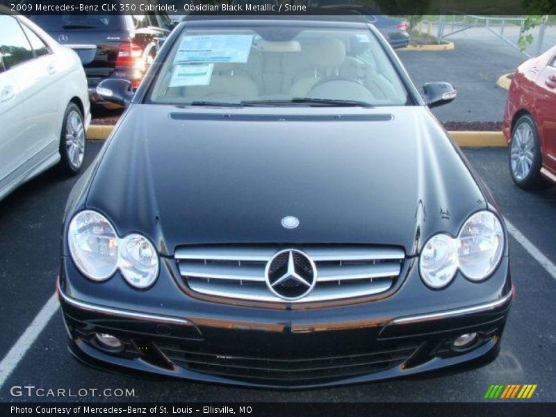 Obsidian Black Metallic / Stone 2009 Mercedes-Benz CLK 350 Cabriolet