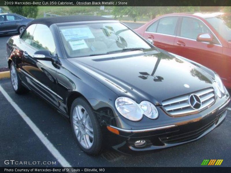 Obsidian Black Metallic / Stone 2009 Mercedes-Benz CLK 350 Cabriolet