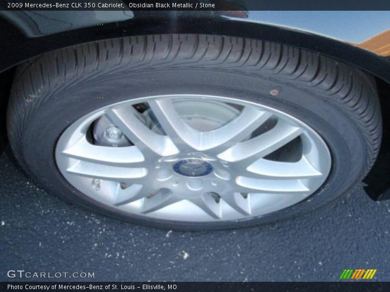 Obsidian Black Metallic / Stone 2009 Mercedes-Benz CLK 350 Cabriolet