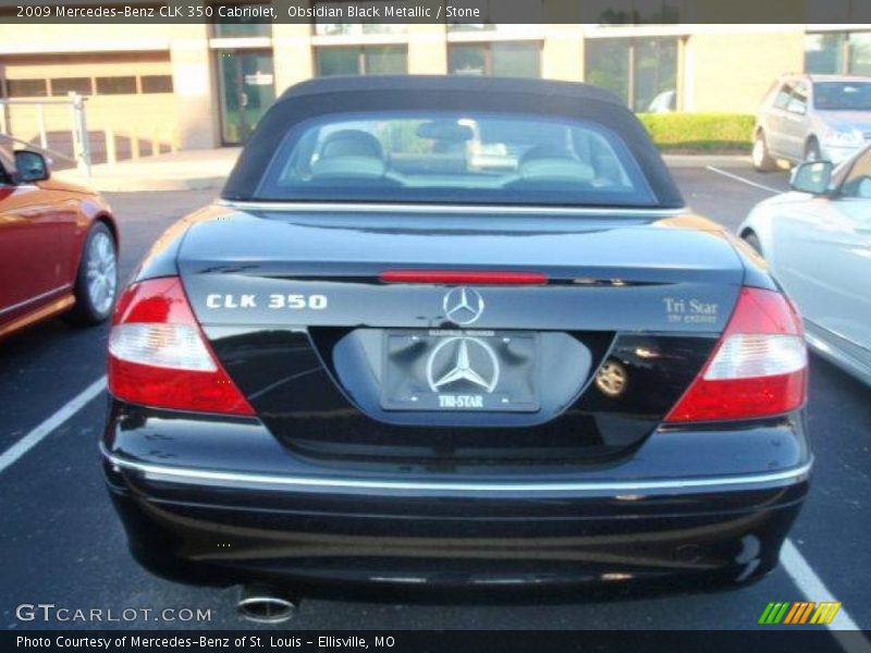 Obsidian Black Metallic / Stone 2009 Mercedes-Benz CLK 350 Cabriolet