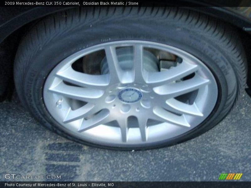 Obsidian Black Metallic / Stone 2009 Mercedes-Benz CLK 350 Cabriolet