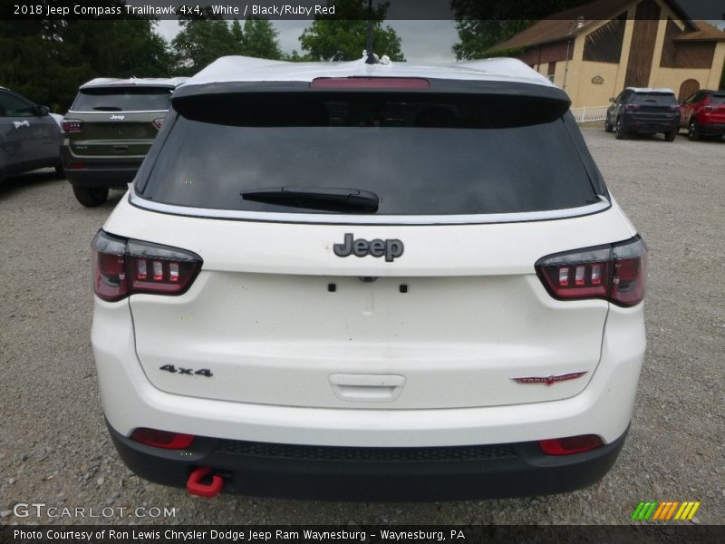 White / Black/Ruby Red 2018 Jeep Compass Trailhawk 4x4