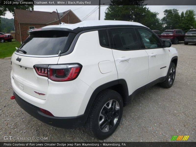 White / Black/Ruby Red 2018 Jeep Compass Trailhawk 4x4