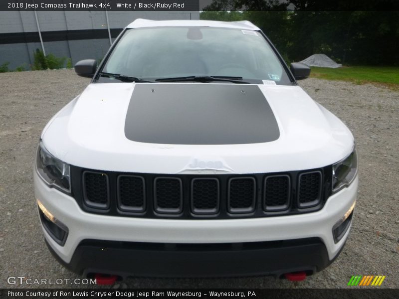 White / Black/Ruby Red 2018 Jeep Compass Trailhawk 4x4