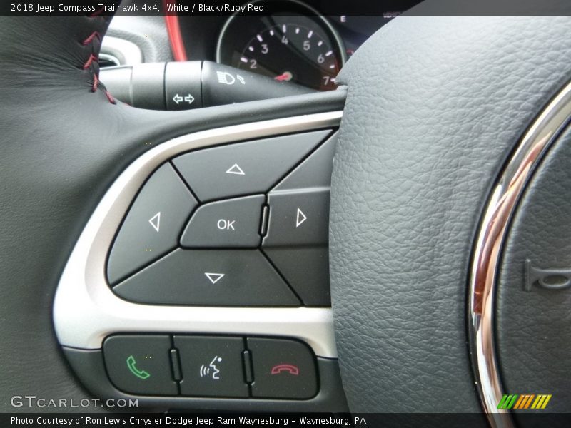 White / Black/Ruby Red 2018 Jeep Compass Trailhawk 4x4
