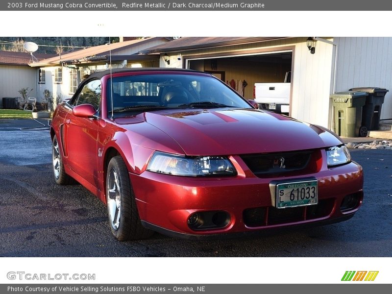 Redfire Metallic / Dark Charcoal/Medium Graphite 2003 Ford Mustang Cobra Convertible