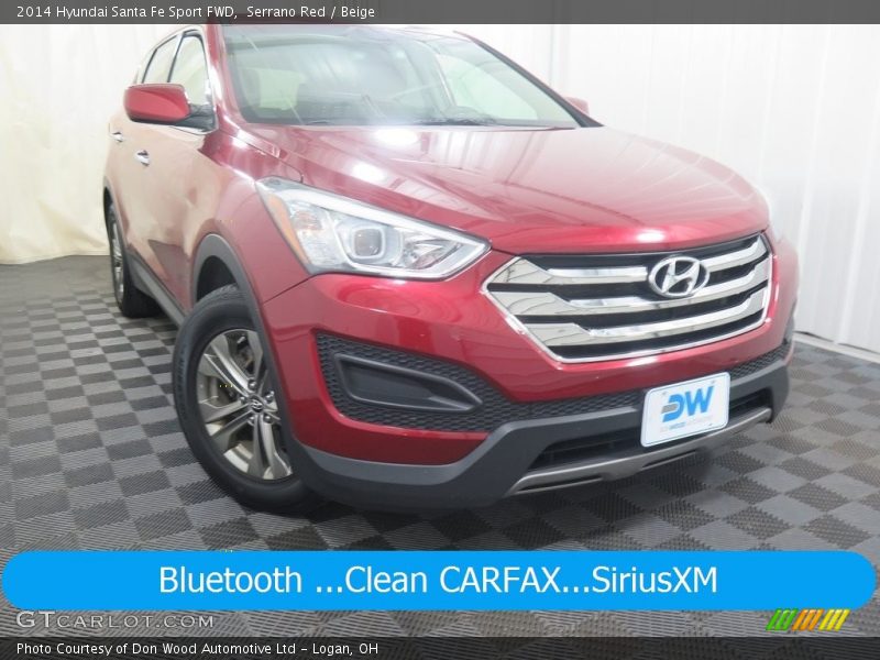 Serrano Red / Beige 2014 Hyundai Santa Fe Sport FWD