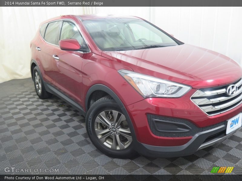 Serrano Red / Beige 2014 Hyundai Santa Fe Sport FWD