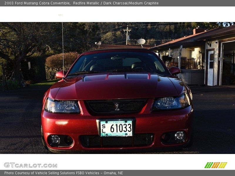 Redfire Metallic / Dark Charcoal/Medium Graphite 2003 Ford Mustang Cobra Convertible