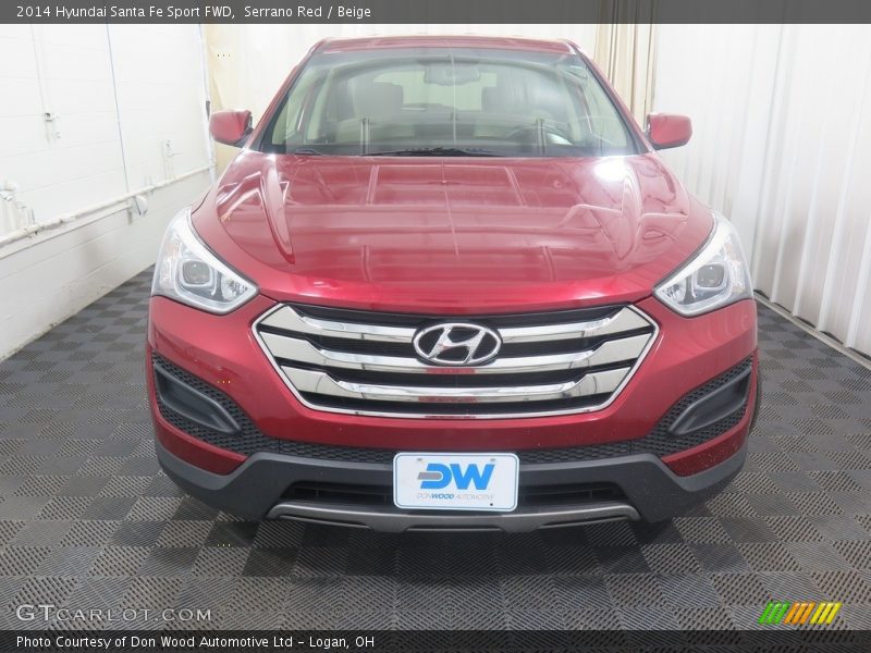 Serrano Red / Beige 2014 Hyundai Santa Fe Sport FWD