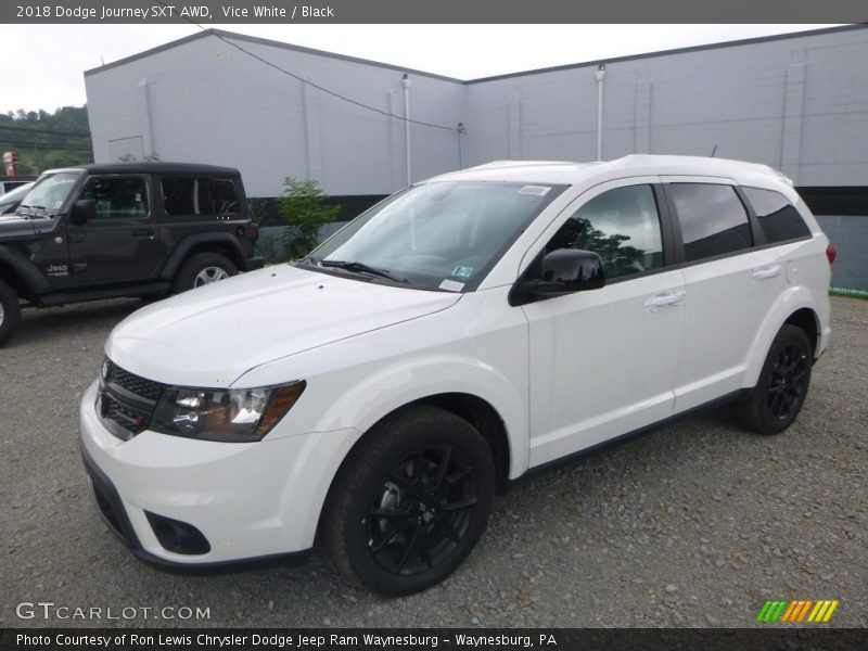 Vice White / Black 2018 Dodge Journey SXT AWD