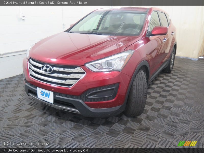 Serrano Red / Beige 2014 Hyundai Santa Fe Sport FWD