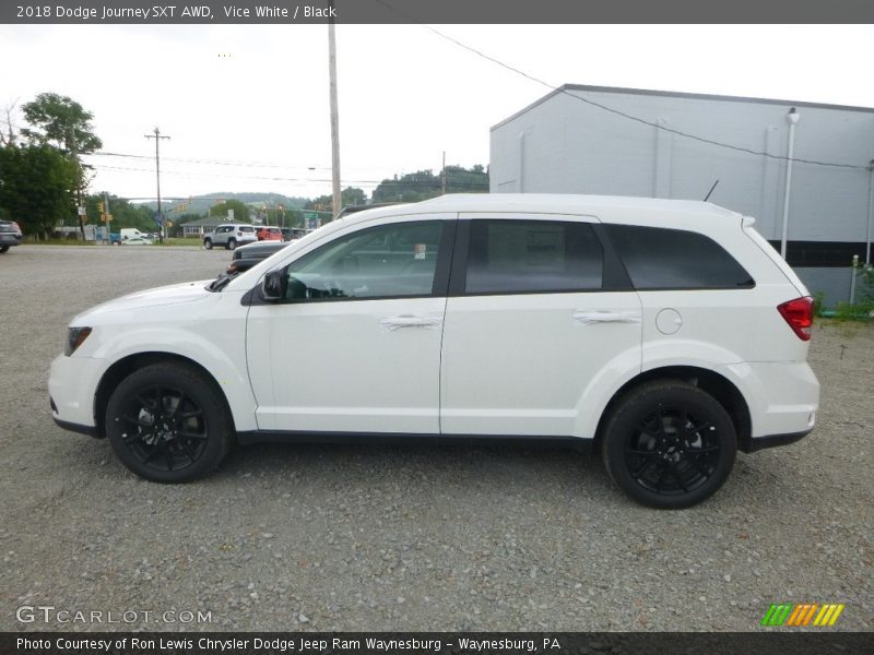 Vice White / Black 2018 Dodge Journey SXT AWD