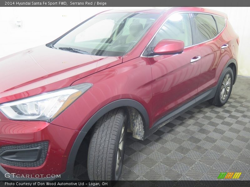 Serrano Red / Beige 2014 Hyundai Santa Fe Sport FWD