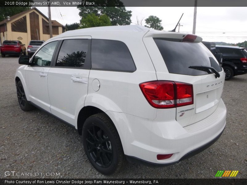 Vice White / Black 2018 Dodge Journey SXT AWD