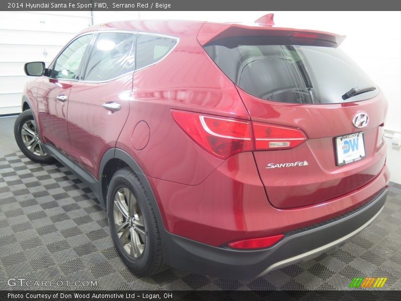 Serrano Red / Beige 2014 Hyundai Santa Fe Sport FWD