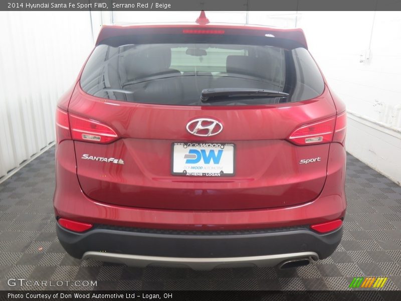 Serrano Red / Beige 2014 Hyundai Santa Fe Sport FWD