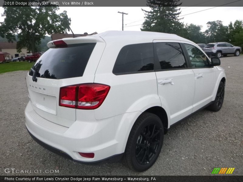 Vice White / Black 2018 Dodge Journey SXT AWD