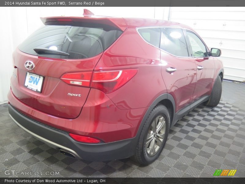 Serrano Red / Beige 2014 Hyundai Santa Fe Sport FWD