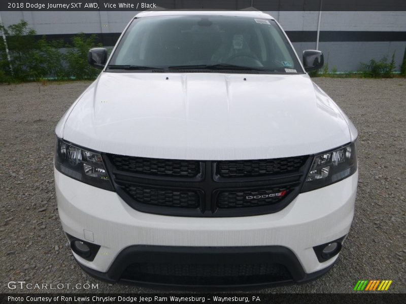 Vice White / Black 2018 Dodge Journey SXT AWD
