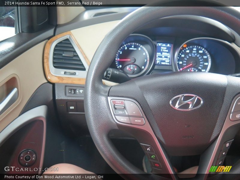 Serrano Red / Beige 2014 Hyundai Santa Fe Sport FWD